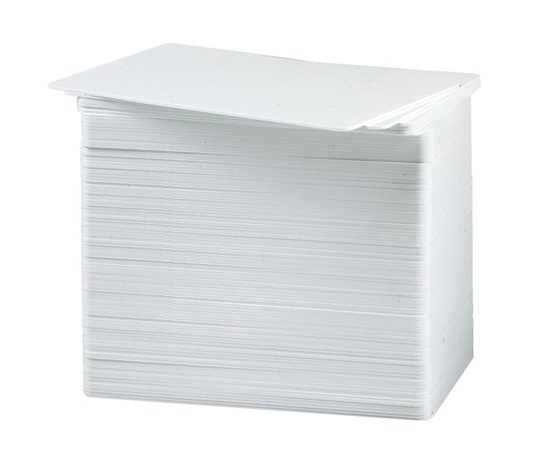 100 Blank White PVC Cards CR80: 30 Mil - Credit Card Size